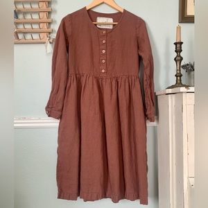 Not perfect linen loose mama dress in midi length